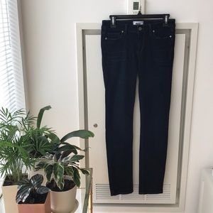 PAIGE Skyline straight leg dark blue wash jeans